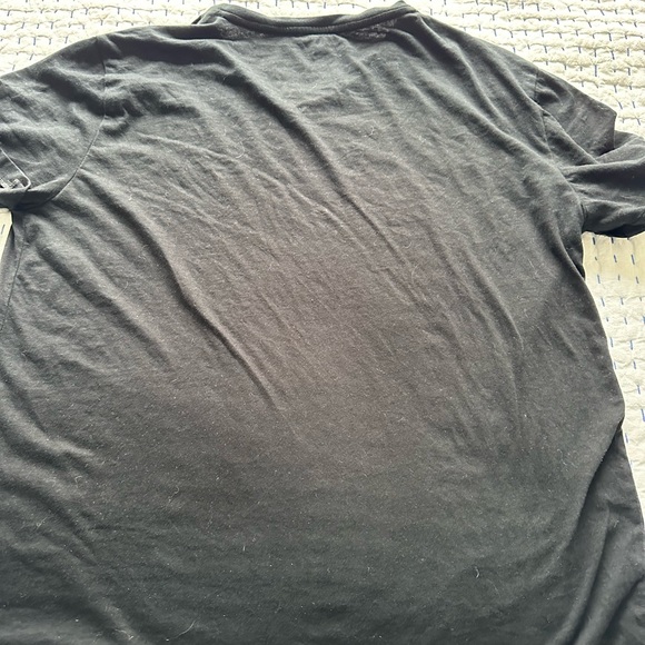 Men’s Large Black Ralph Lauren Polo Cotton V Neck Short Sleeve Tee-Shirt - Picture 5 of 6